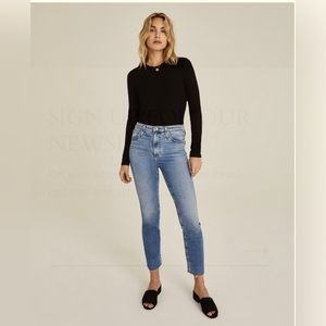 AG Isabelle High Rise Straight Crop. Raw Hem. Size 23